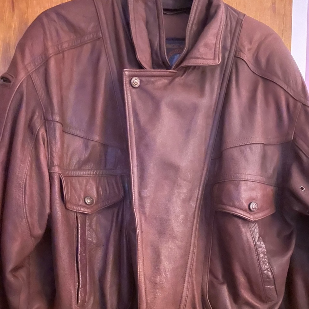 Men’s heavy leather jacket